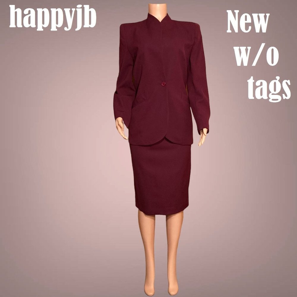 NWOT Vintage Saville 100% Wool Skirt Suit Size 8